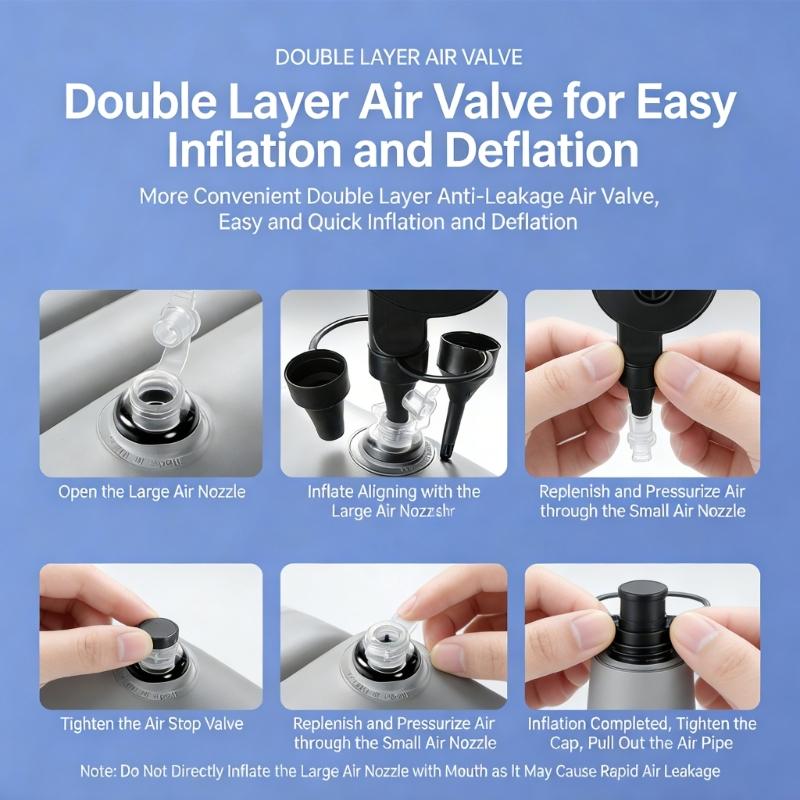 Foldable Inflatable Car Mattress for Comfortable Sleep with builts in Pillows and Cup Holders Ideal for Road and Camping Adventures