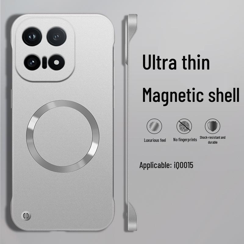 iQOO15 Ultra-Thin Frosted Magnetic Protective Phone Case - Semi-Wrapped, Anti-Fall Design