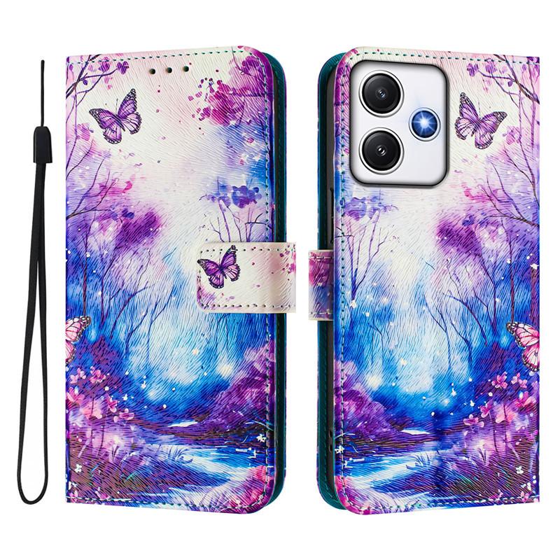 Luxusní výklopný kožený kryt pro Xiaomi Redmi 12 5G Výklopný kryt pro Xiomi Redmi 12 12C Redmi12 Peněženkové taštičky Květinové kryty Pouzdro 2025