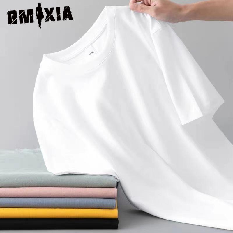 GMXIA Bavlněné tričko s krátkým rukávem Pánská móda Košile s volným polovičním rukávem Košile s potiskem