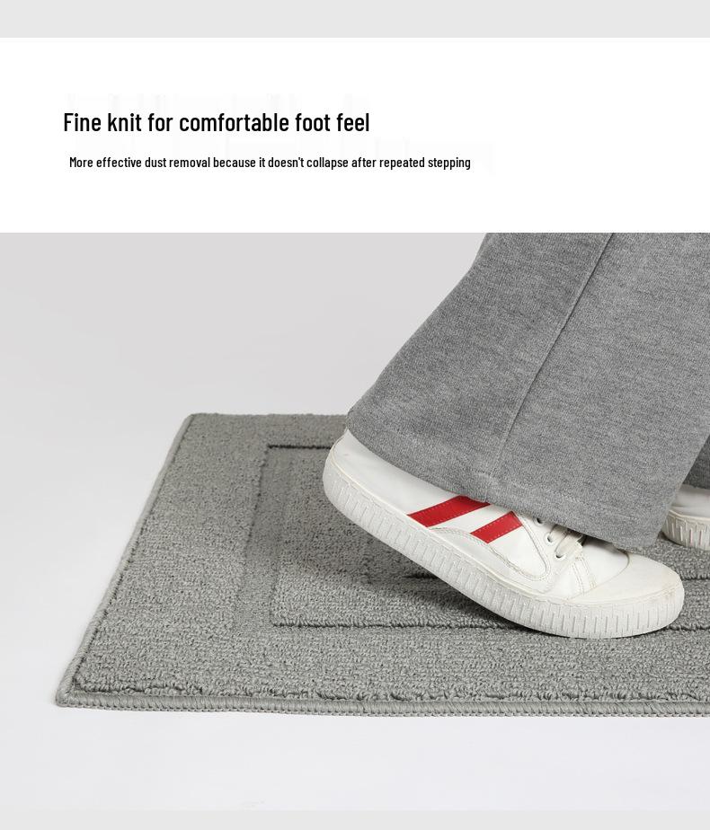 L-Shaped Waterproof & Oil-Proof Polypropylene Kitchen Mat - Non-Slip Hui Pattern