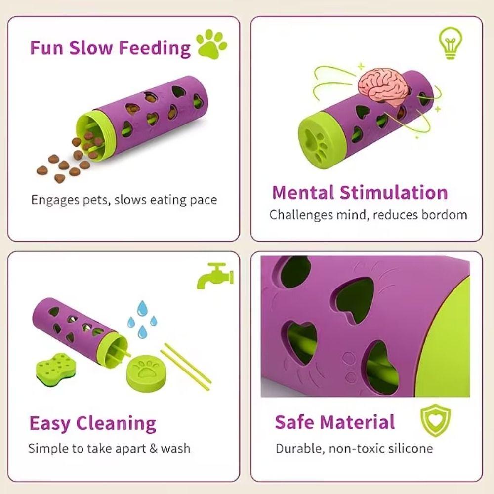 Creative Bite Resistant Pet Leaking Food Toy Teeth Grinding Dog Paw Pattern Pet Snack Roller Plastic Puppy Puzzle Toy Multi-Pet