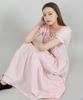 CATTLINE Romantic Shirred Long Dress (Pink)