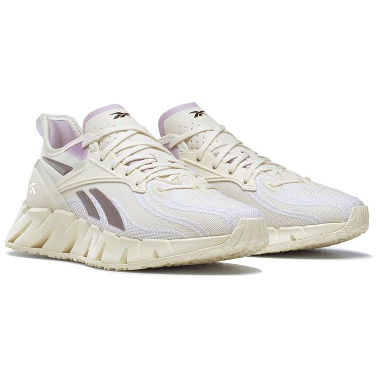 Reebok Zig Kinetica 3 Chalk Taupe Women Sneakers White Purple-Oasis HR1319