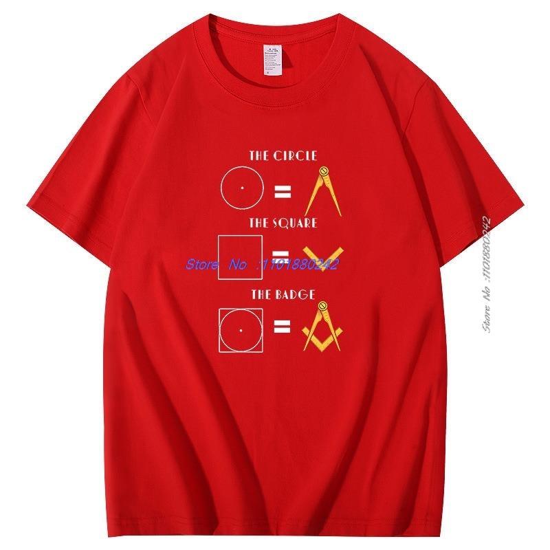 The Circle The Square The Badge Clothing Masonic Store Freemason The Badge 4th Of July Man Summer Cotton Short Sleeve Tshirt