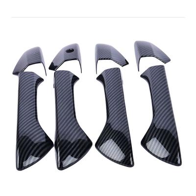 Pour Honda Accord Sedan 2008 2009 2010 2011 2012, garniture de poignée de porte extérieure noire en fibre de carbone, 8 pièces de style automobile