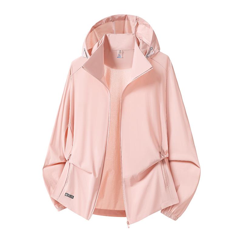 UPF10 + New Sunscreen Clothing for Men and Women Loose and Quick-drying Ice Silk Jacket Outdoor UV Protection Light Skin Clothing for Women