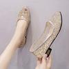 2025 neue Hohl Mesh Flache Schuhe Spitze Spitz Niedrigen Absatz Mesh Schuhe Frauen