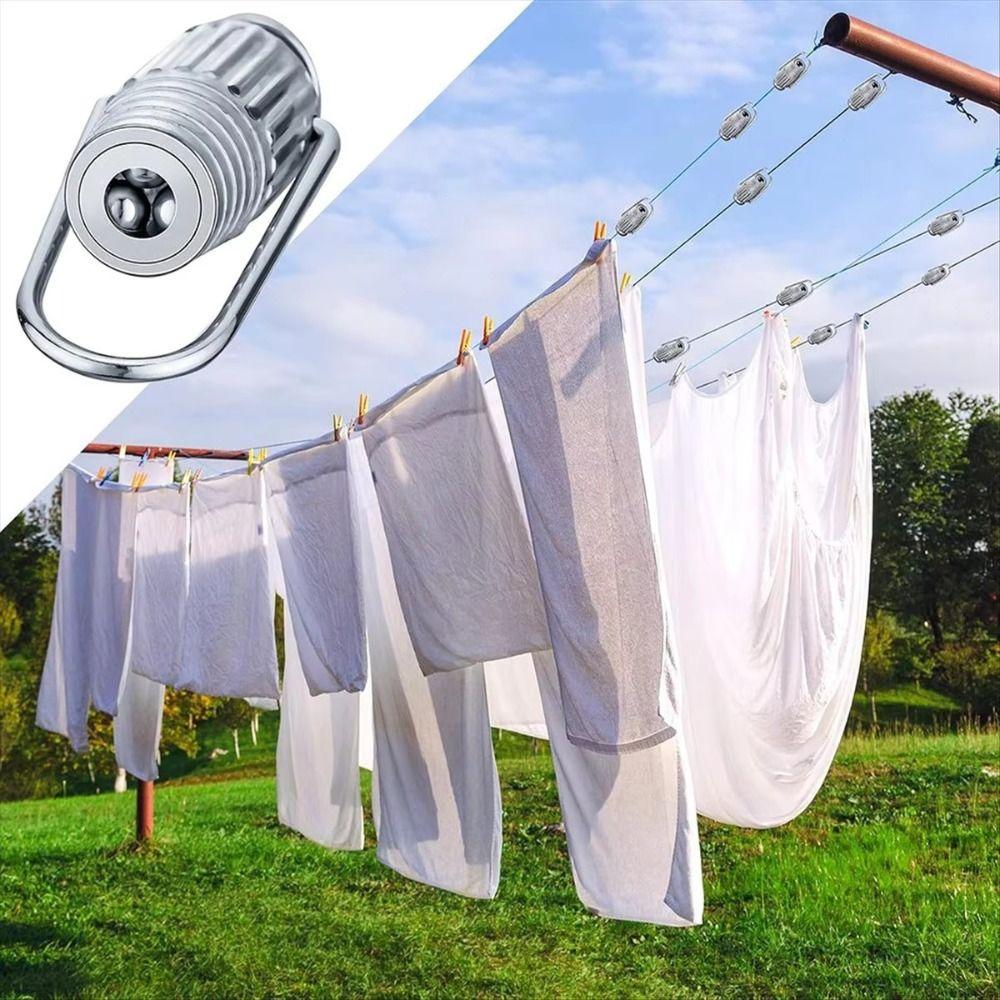 Adjustable Tautness Clothesline Rope Tightener Heavy Duty Clothes Line Tensioners Pulleys