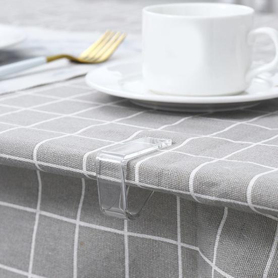 8/12Pcs Transparent Tablecloth Clips Mini Size Non-Slip Widely Used Clear Table Cloth Holders Table Cover Clamps