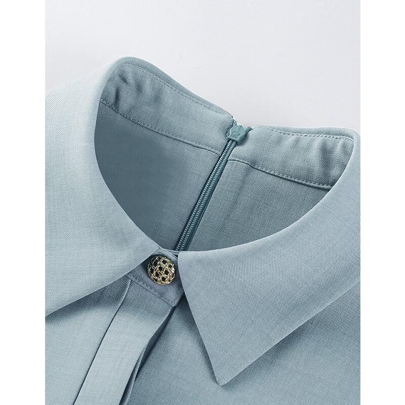 Vestido de Trabalho Feminino com Gola Polo e Manga Curta