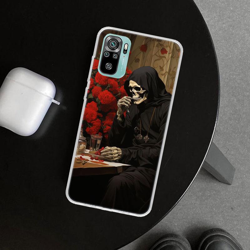 Reaper Skull Skeleton Gun Phone Case Cover for Xiaomi Redmi Note 15 14 13 12 11 Pro Plus 14S 12S 11S 11T 11E 10S 10 Customized F