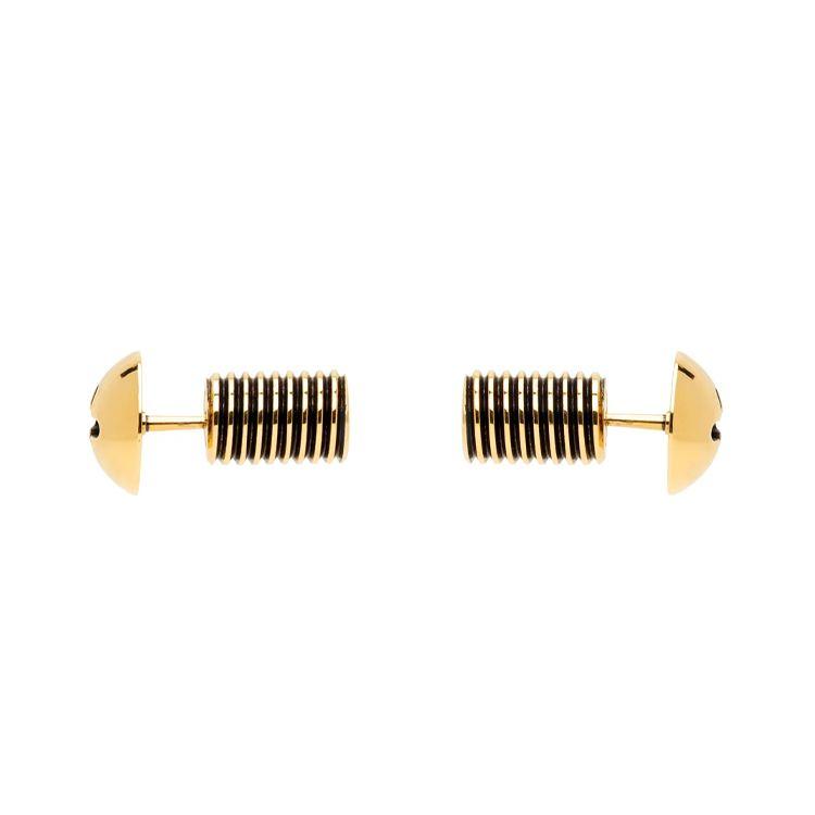 Balenciaga Solid Design Brass Earrings Men Earrings Antique-Gold 770134TZ99J0604 Box+Dust Bag,F,Antique Gold