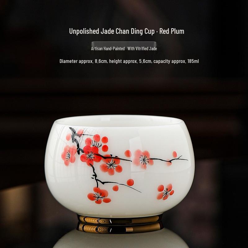 Ice Jade Porcelain Mutton Fat Tea Tasting Cup