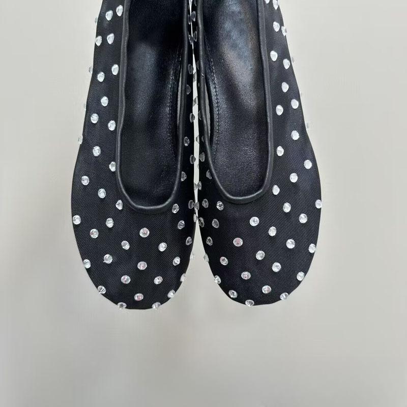 Fashion Solid Color Concise Flat Sole Single Shoe Black Punk Style 2024 Spring Summer New Fashion Women Shoes Size 36-45 Handmade Shoe