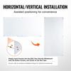 Magnetic Glass Whiteboard, Dry Erase Board 72"x36", Wall-Mounted Large White Glassboard Frameless, with Marker Tray, an Eraser and 2 Markers, White