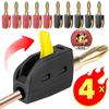 4mm No Solder Wire Connector High Current 32A Banana Plug Electrical Test Block Power Testing Instrument Plug Musical Speaker