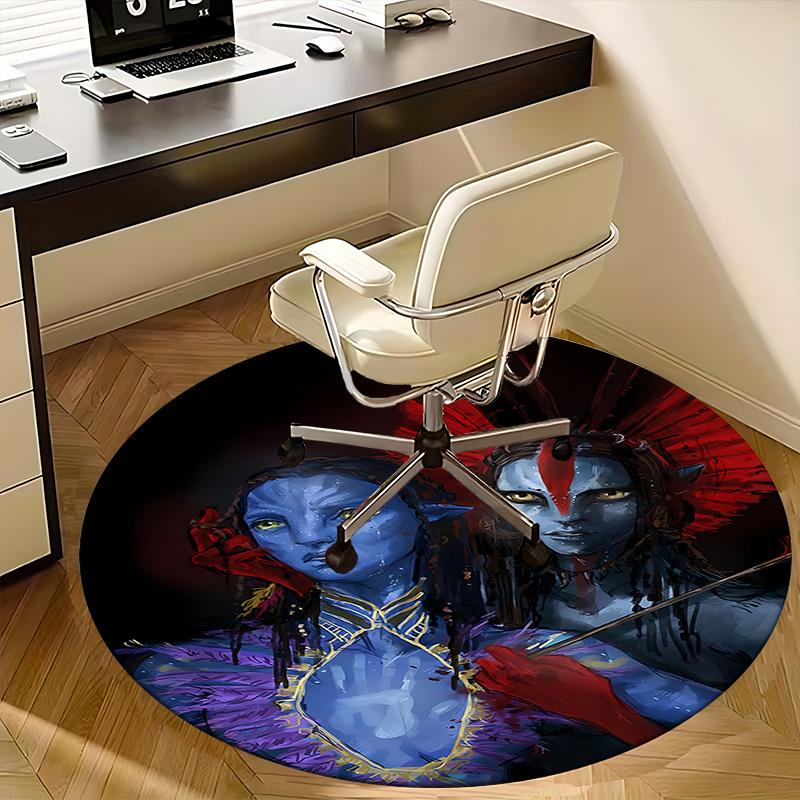 Avatar-Inspired Chair Mat - Round Carpet for Home Decor, Office Use, and Gifts0199b