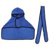Dog Towel Strong Absorbent Quick Drying Hand Pockets Design Hooded Dog Bathrobe with Waistband for Cat Blue