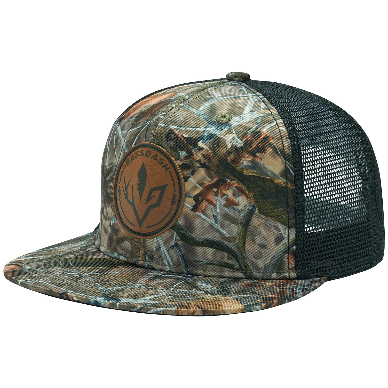 

Кепка Bassdash с плоским козырьком для мужчин и женщин, камуфляжная кепка тракера с плоским козырьком и регулируемым размером, козырек, (56-60см), (Осенний лес)