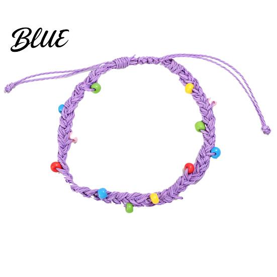 Adjustable Braided Bracelets for Women Handmade Bracelet Women, Bohemian Woven Wrist Rope Casual Minimalist Hand with Colorful Rice Beads, Knot