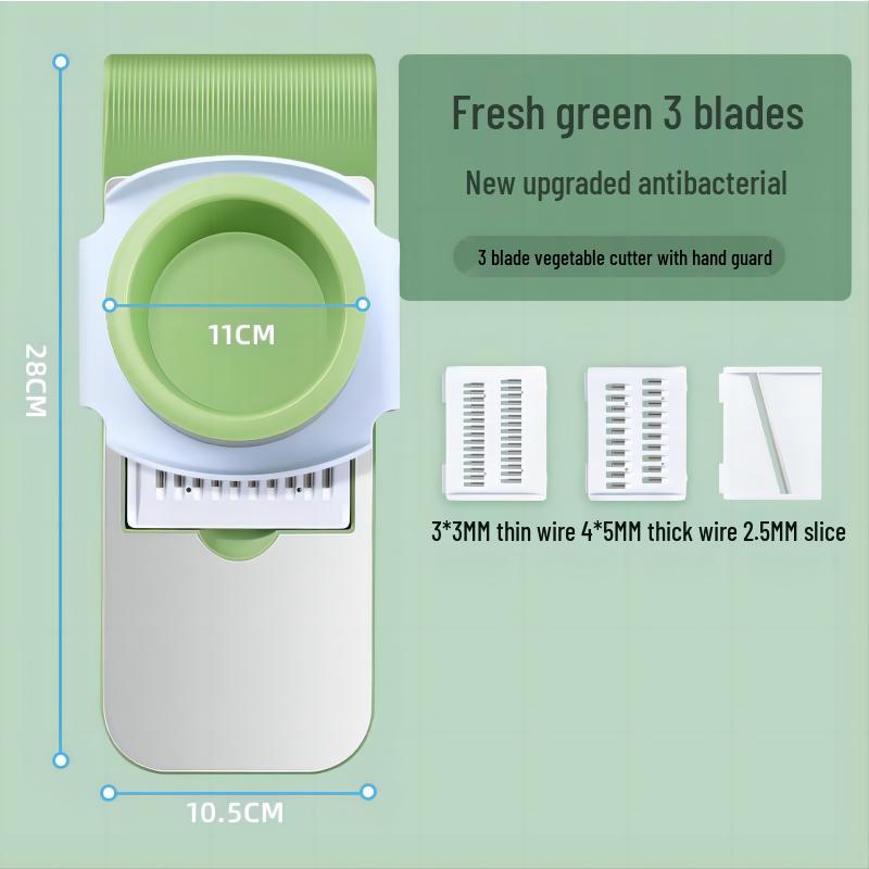 Multifunctional Stainless Steel Vegetable Slicer & Grater with Hand Guard