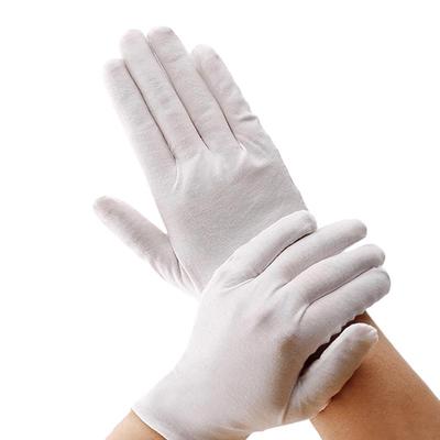 White Polyester Cotton Ceremonial Gloves