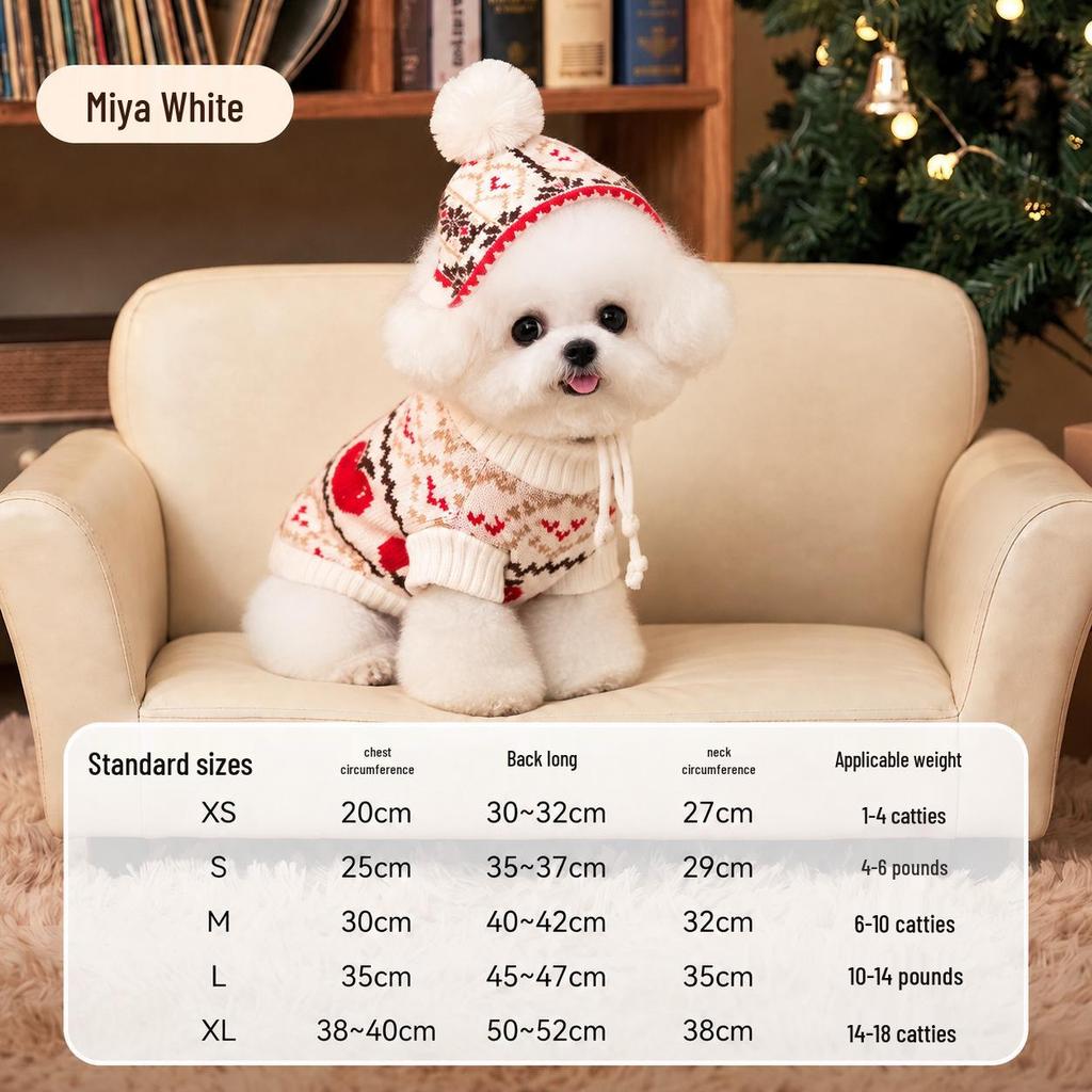 Cozy Striped Faux Mink Sweater for Small/Medium Dogs & Cats - Autumn/Winter Pet Apparel
