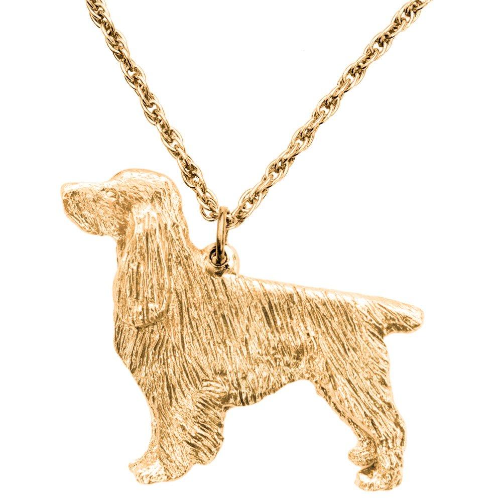 English Springer Spaniel, British-made Art Dog Pendant Necklace Collection