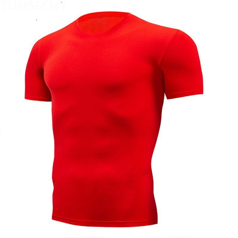 

Blank Simple Blank Pure Color Short Sleeve T-shirt Red M