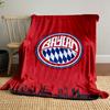 Bayern Logo with Red Skyline Background Patterned blanket, flannel, suitable for all seasons, home decor, warm and cozy