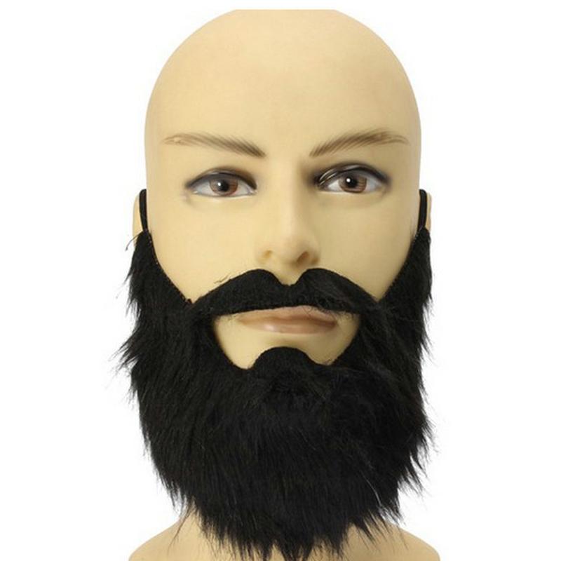 Maskeradeball Rekvisitter Morsomt Kostyme Bart Halloweenfest Mustasje Piratfest Dekorasjon Svart Falsk Skjegg Mustasje
