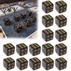 Golden Dot Dice 5/10/15Pcs 16mm Black with Dots, 6-Sided Acrylic Easy To Grip Gaming Set, Classic Tabletop Board Game Accessories Wear Resistant