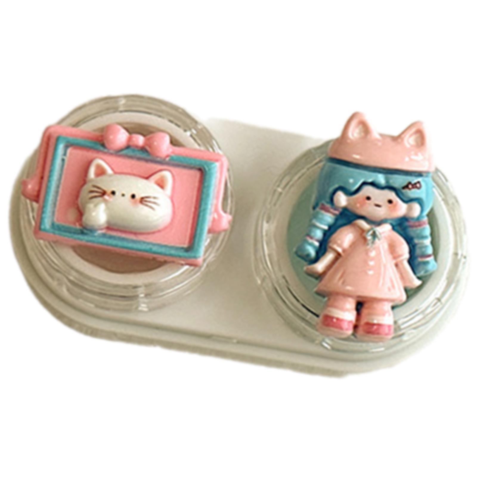 

Контейнер для контактных линз и инструмент для снятия Компактный размер Резиновый вставлятель для глазных линз Легко носить Безопасно надевает контактные линзы 3