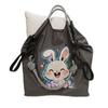 Custom Large Canvas Tote with Exquisite Embroidery - Versatile Women's Nylon Shopping Bag
