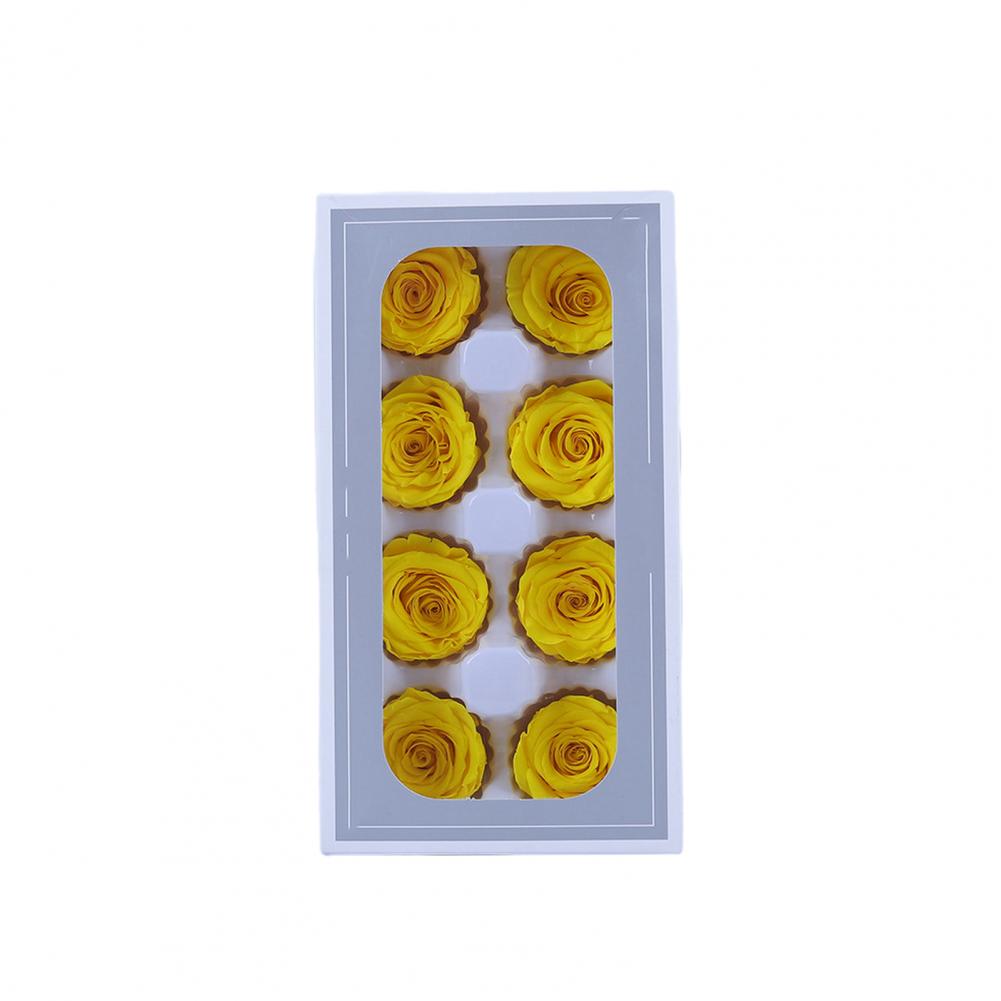 8 Stück 4cm-5cm Konservierte Rose Realistische Ewige Blumenarrangement Geschenk Frische Rosenblütenköpfe DIY Für Heimparty-Dekoration