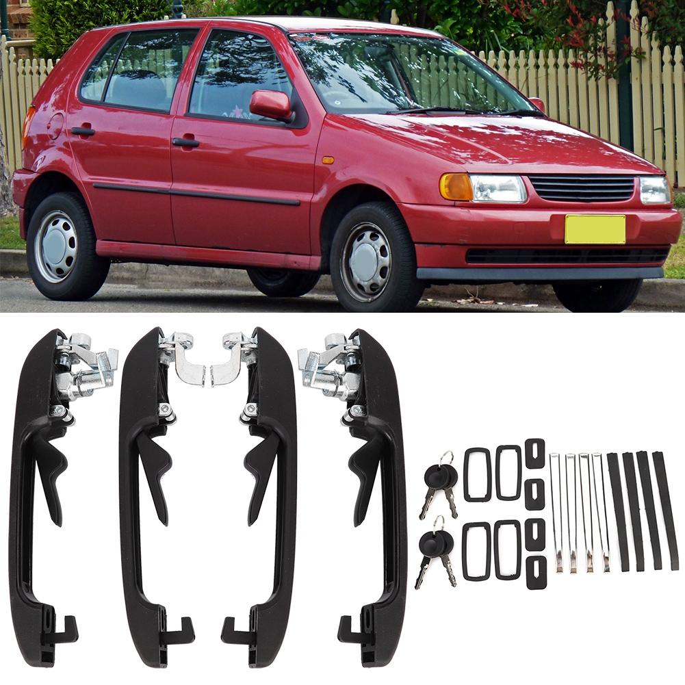 4PCS Car Front Rear Left Right Exterior Door Handle with Keys Fit for Golf MK1 MK2