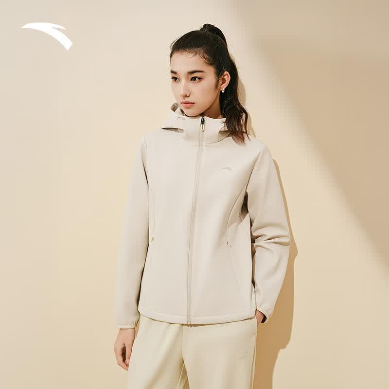 Anta Women s Water-Repellent Hooded Sports Jacket S