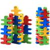 Wooden Childrens Moon Balance Beam Game With Stacking Blocks For Early Learning