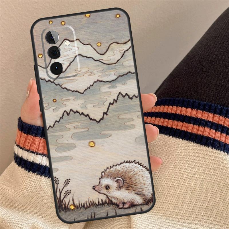 Hedgehog and Balloon Case For Samsung Galaxy A54 A34 A14 A56 A36 A16 A06 A13 A53 A12 A22 A32 A52 A35 A17 A15 A55