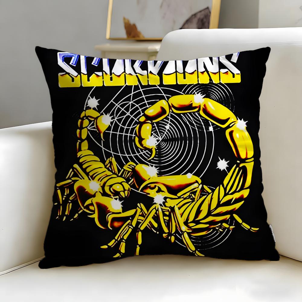 Classic Band Scorpions Cushion Cover Soft EasyWash Pillow Case Versatile for Couch Bed Travel and Office