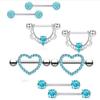 4Pairs Stainless Steel  Nipple Piercing Ring Set Heart Sexy Nipple