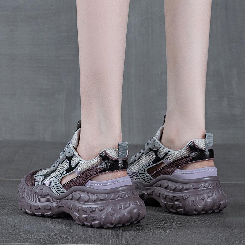 Thick-soled Heightening Casual Women's Summer New Versatile Hollow Breathable Bag Head Sports Sandals