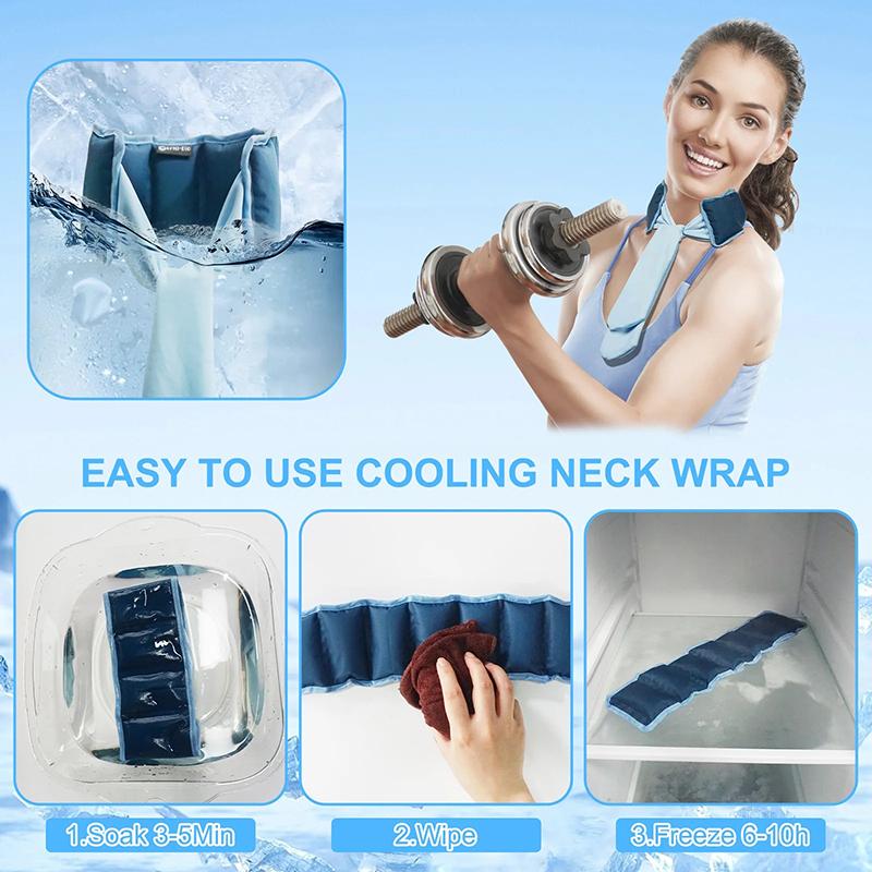 35*9cm Sommer Nackenkühlung Kältegefühl Eis-Schal Eisbeutel Sport-Kopftuch Haustier-Eis-Schal Wiederverwendbar
