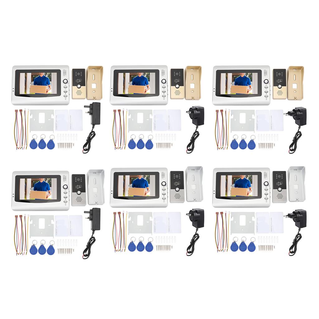 Sistem Interfon Video cu Fir 7 Inch Sonerie Video Sistem Telefon de Ușă Kituri Cameră HD pentru Vilă Casă