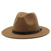 Women's Retro Panama Jazz Fedora with Leather Buckle for Autumn and Winter