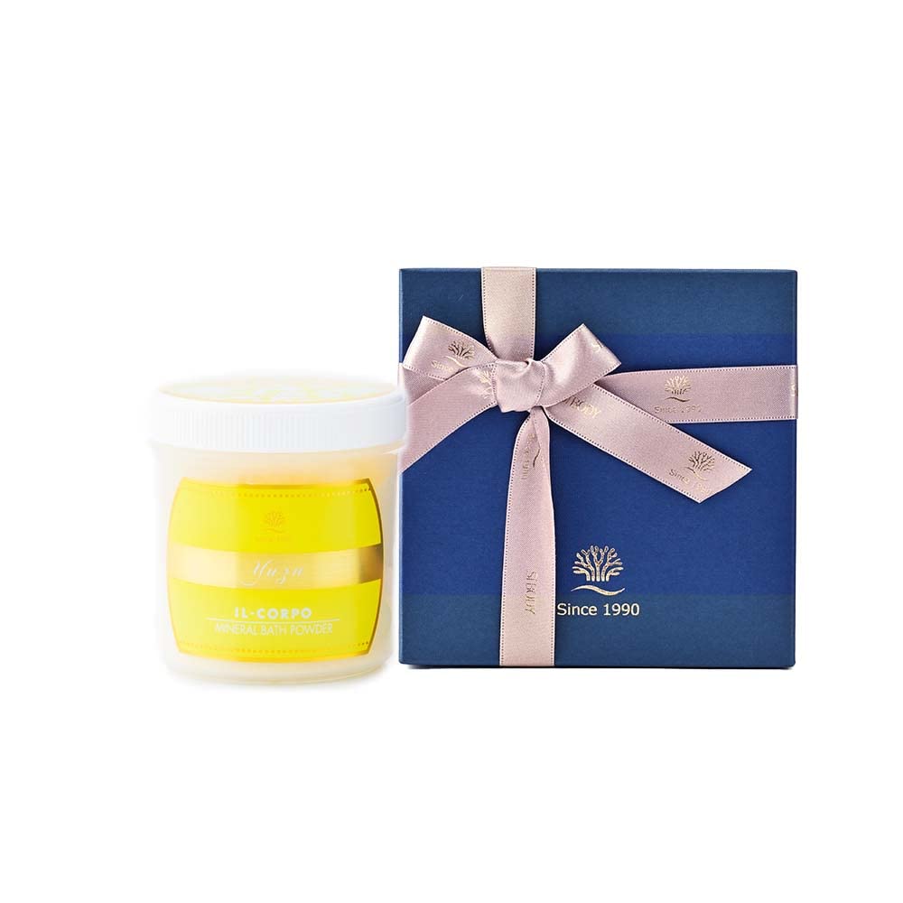 Il Corpo Mineral Bath Powder Gift Box Bath Day Warm Moisturizing (Yuzu) Additives, Mother's Gift, Sauna, Refreshing, Bath,