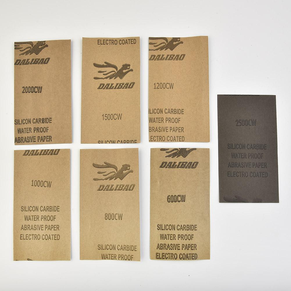 70/10PCS Sandpaper 600/800/1000/1200/1500/2-000/2500 Grit Sand Paper Water/Dry Sanding Paper Abrasive Tools Sand Paper