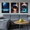Weltraum-Sci-Fi-Poster, interstellares Schwarzes Loch, Universum, Planet, Geschenk, Leinwandbild, moderne Wanddekoration, Wohnzimmer, Schlafzimmer