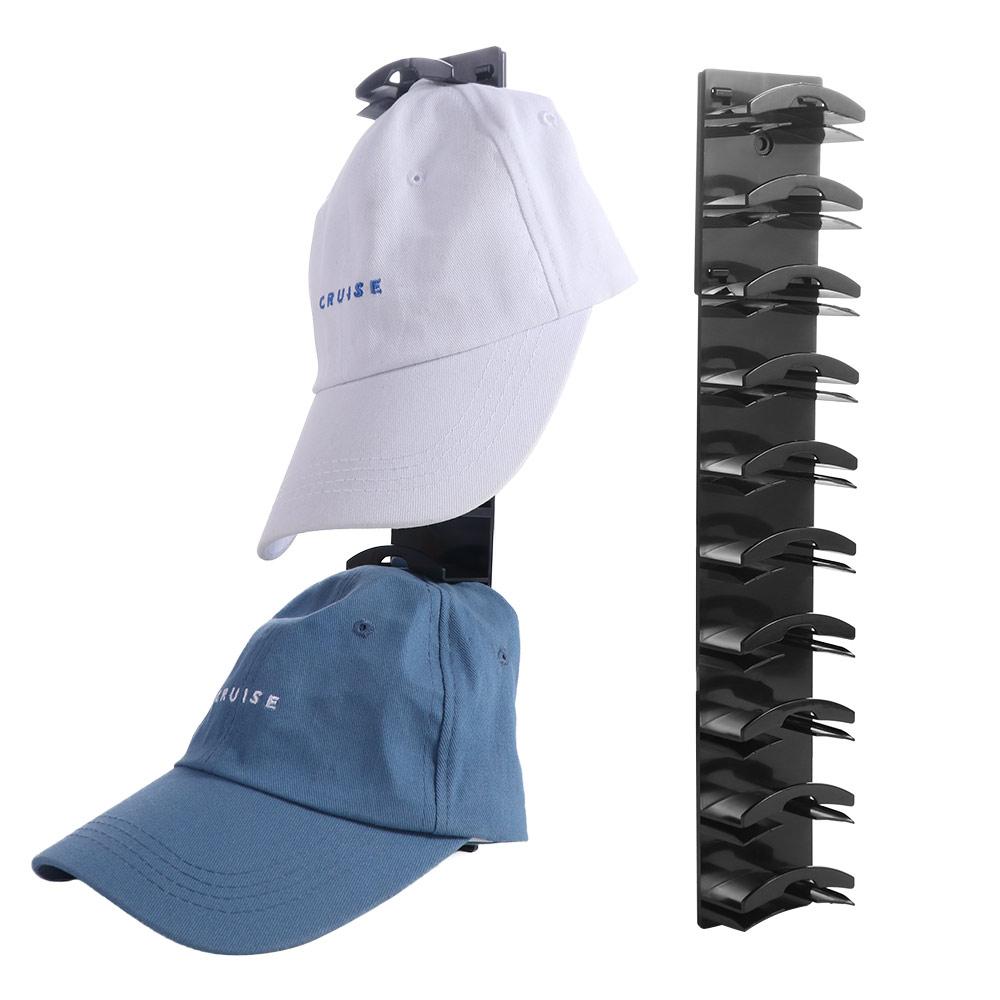 10 Holes Wall Mounted Hat Rack Space Saving Hat Display Stand Household